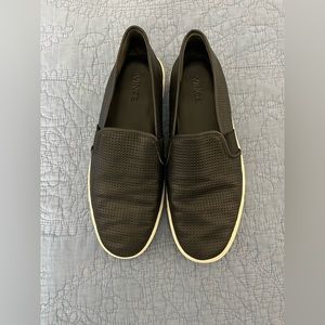 VINCE Perforated Leather Blair Sneaker Black